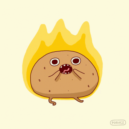 A burning hot potato, dancing